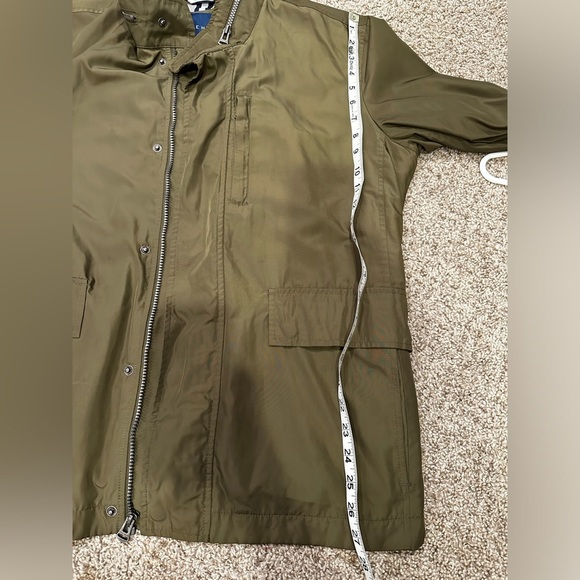$295 Cole Haan Men's Green Snap-Front Mid-weight Packable Coat Jacket Size L - Picture 12 of 12